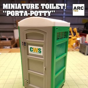 Inodoro portátil en miniatura "Porta-Potty" de CWS a escala 1/14 o 1/24