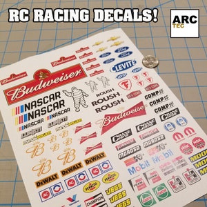 RC Racing Decals set-04 for 1/10, 1/12 Scale Vehicles - Etsy