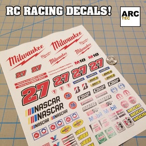 RC Racing Decals (Set-09) for 1/10, 1/12 Scale Vehicles