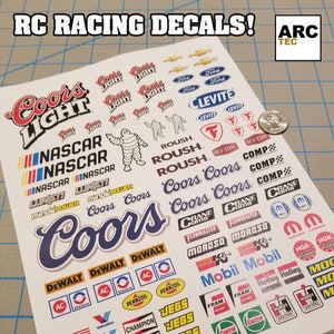 RC Racing Decals (Set-03) for 1/10, 1/12 Scale Vehicles