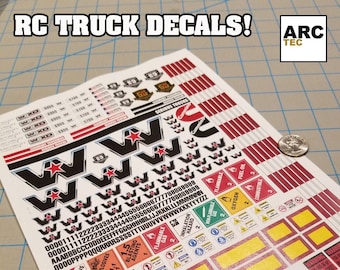 RC Semi Truck Decals (Set-WS) 1/12, 1/14, 1/16 Scale