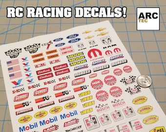 RC Racing Decals (Set-01) for 1/10, 1/12 Scale Vehicles