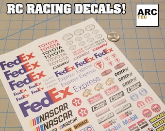RC Racing Decals (Set-07) for 1/10, 1/12 Scale Vehicles