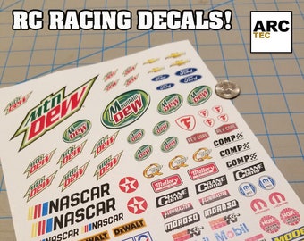 RC Racing Decals (Set-05) for 1/10, 1/12 Scale Vehicles