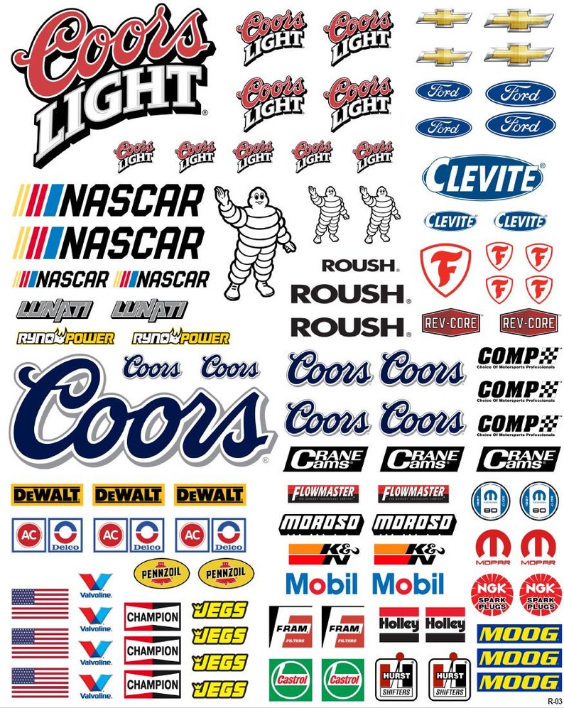 Rc Racing Decals RC Racing Decals (set-03) for 1/10, 1/12 Scale Vehicles - Etsy
