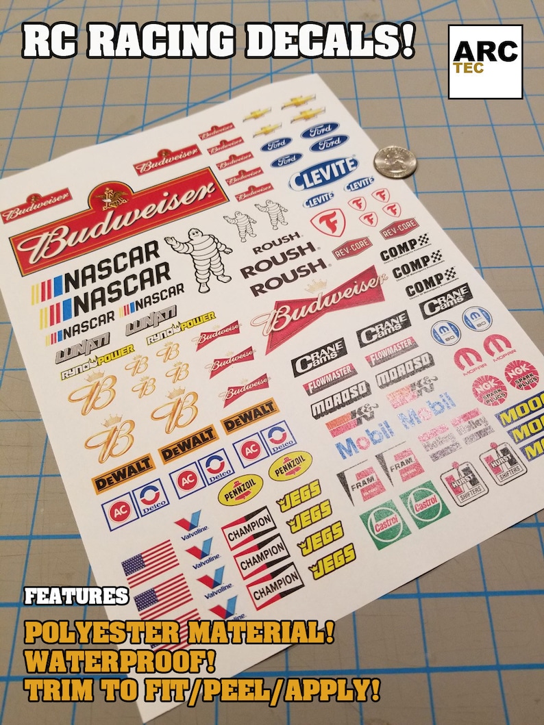 RC Racing Decals set04 for 1/10 1/12 Scale Vehicles Etsy