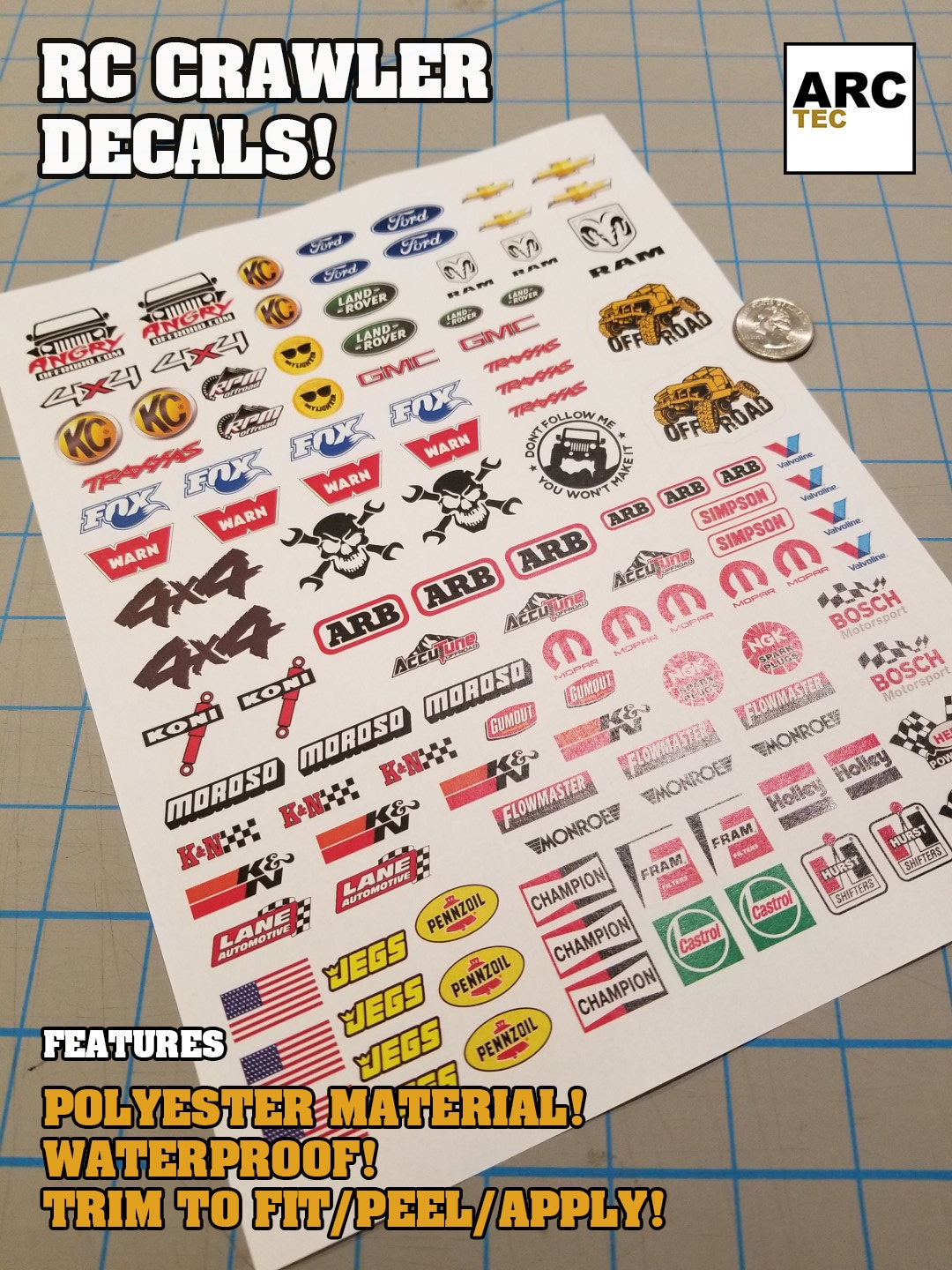 RC Crawler Decals set01 for 1/10, 1/12 Scale Vehicles Etsy