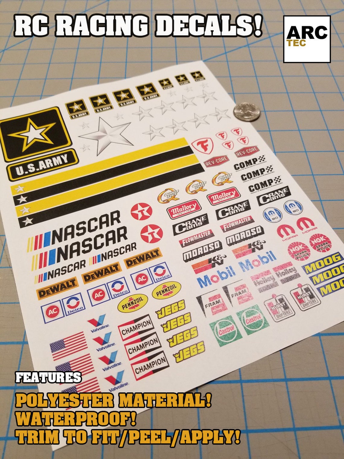 RC Racing Decals set06 for 1/10 1/12 Scale Vehicles Etsy