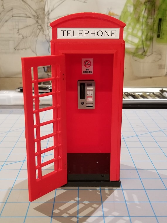 1/14 or 1/24 Scale Miniature Classic Phone Booth - Etsy