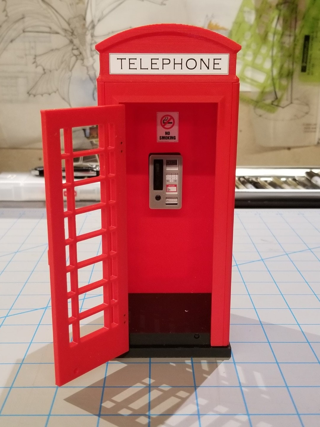 LOMDON TELEPHONE BOOTH ミニラック　一枚扉　 1/14 or 1/24 Scale Miniature Classic Phone Booth - Etsy