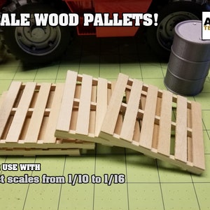 1/14 Wood Pallets, Set of 4