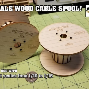 1/14 Wood Cable Spools, Set of 2