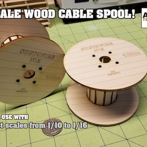 1/14 Wood Cable Spools, Set of 2