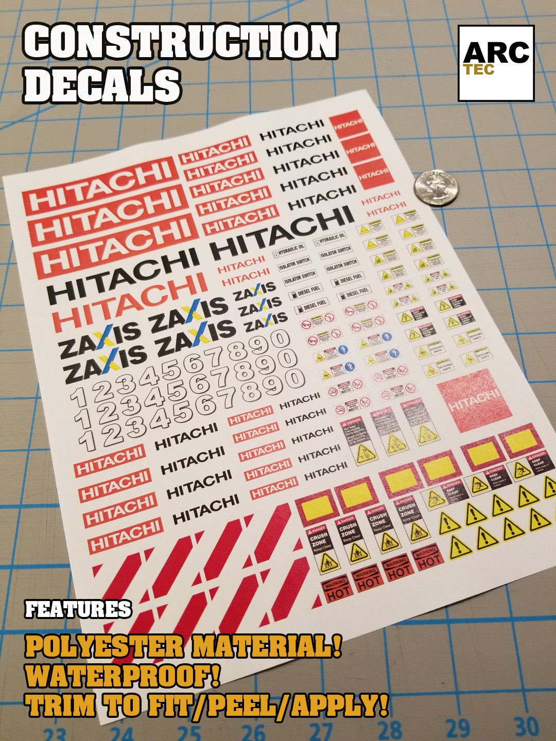 Nuovo HiQ Parts 1/144 RB03 Decalcomania Attenzione Grigio e Arancione 1