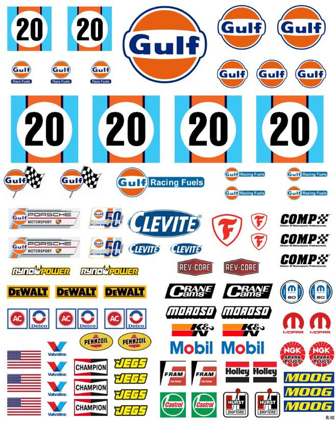 RC Racing Decals set10 for 1/10 1/12 Scale Vehicles Etsy