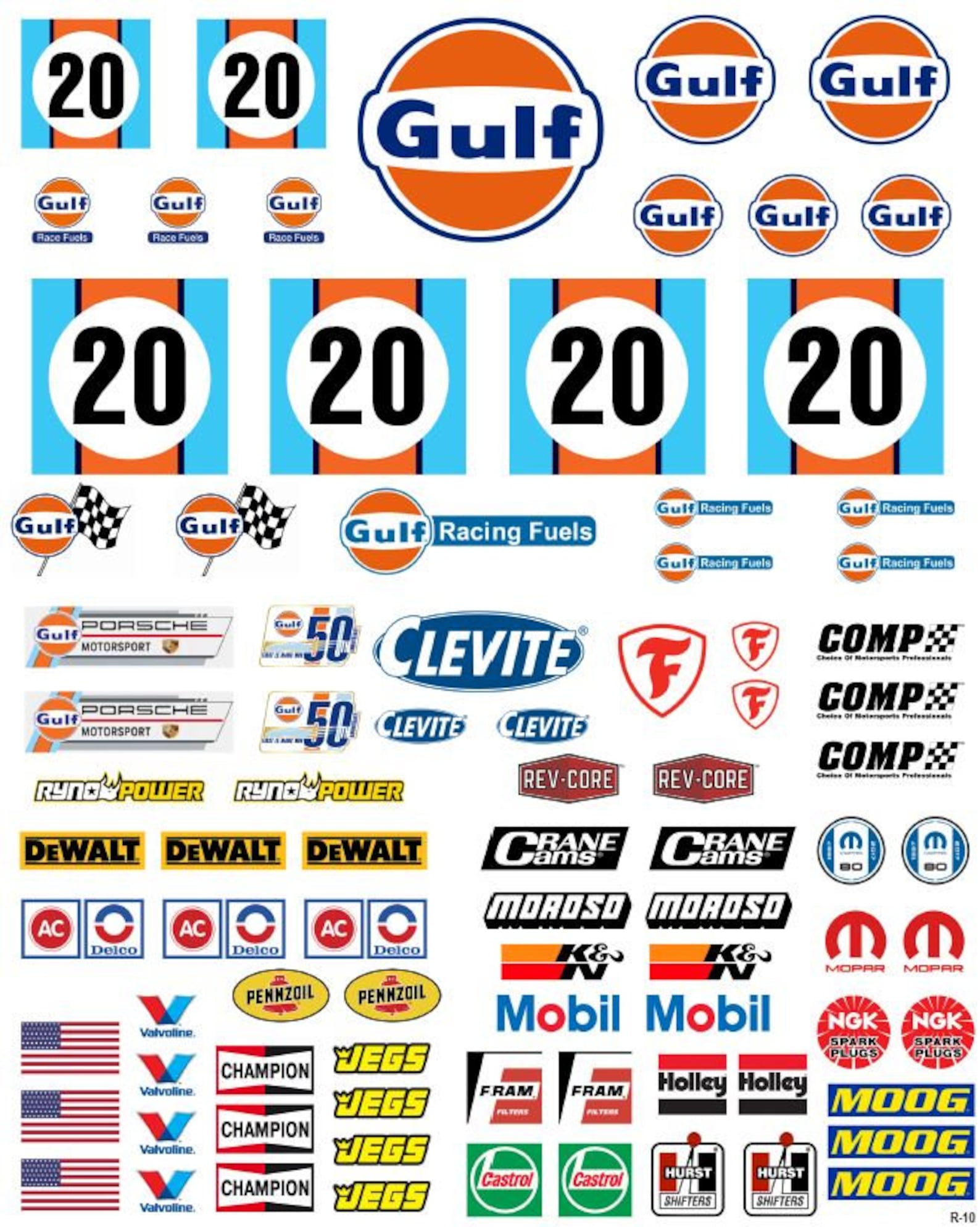 RC Racing Decals set10 for 1/10 1/12 Scale Vehicles Etsy
