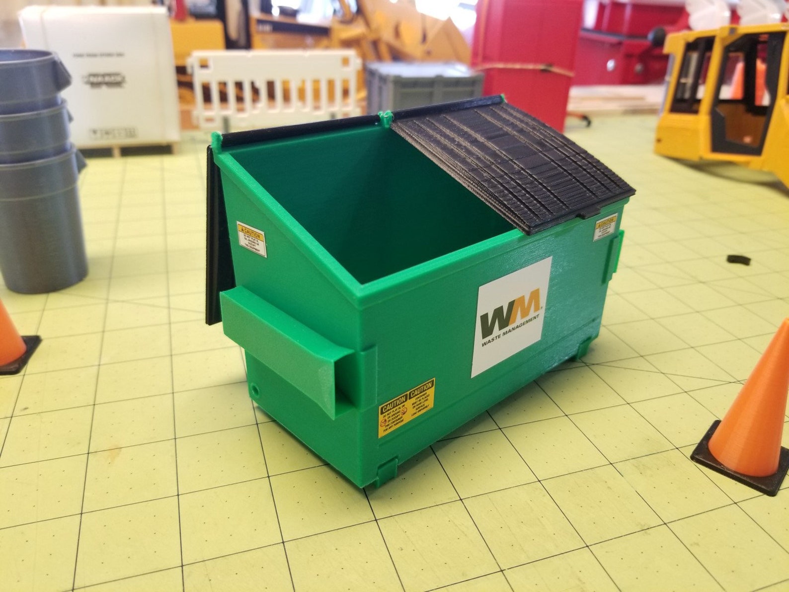 1/14 or 1/16 Scale WM 2yard Dumpster Etsy