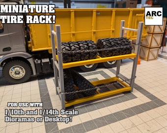 Miniature Scale Tire Rack for 1/10th and 1/14th Radio Control!