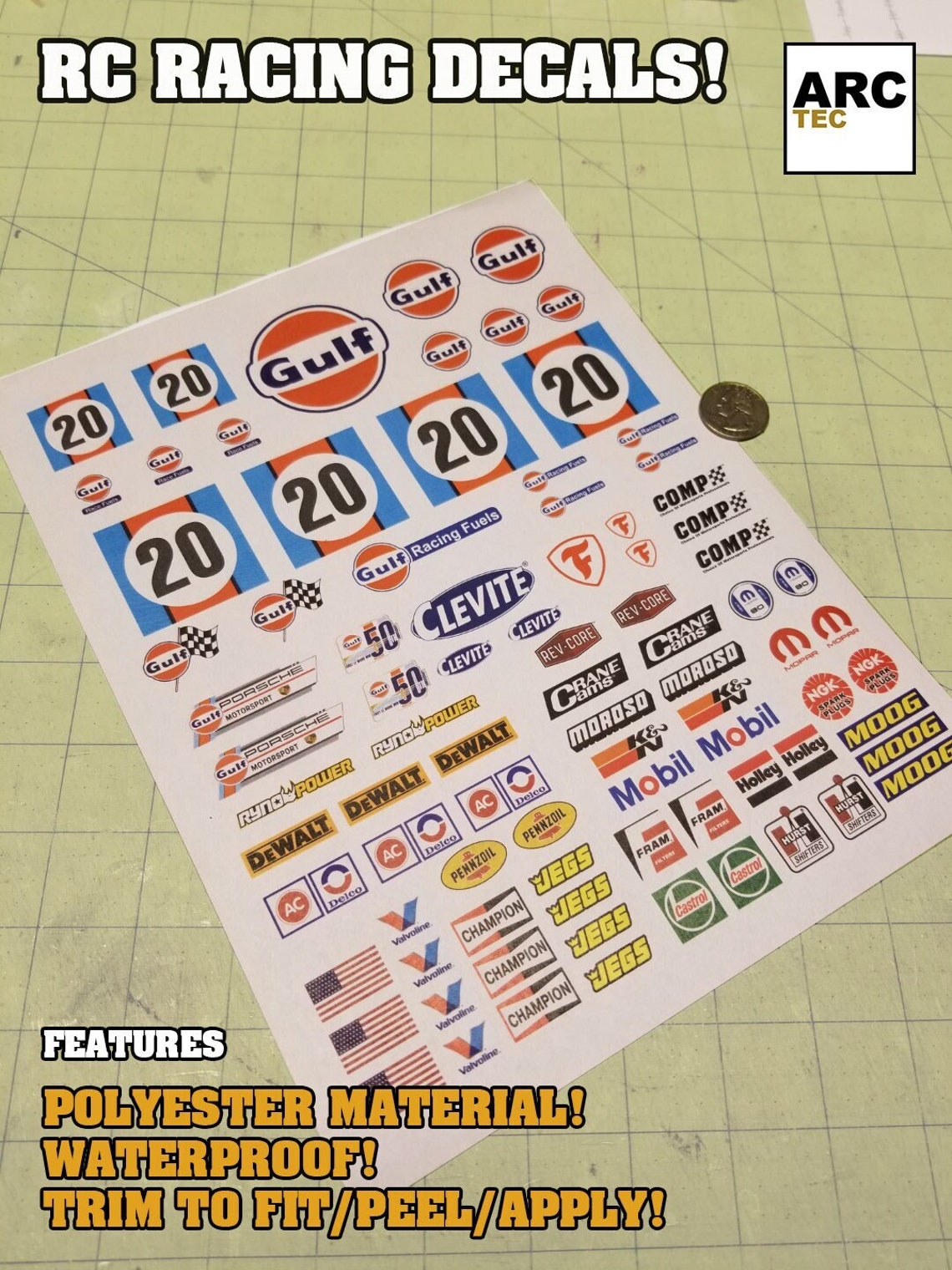 RC Racing Decals set10 for 1/10 1/12 Scale Vehicles Etsy