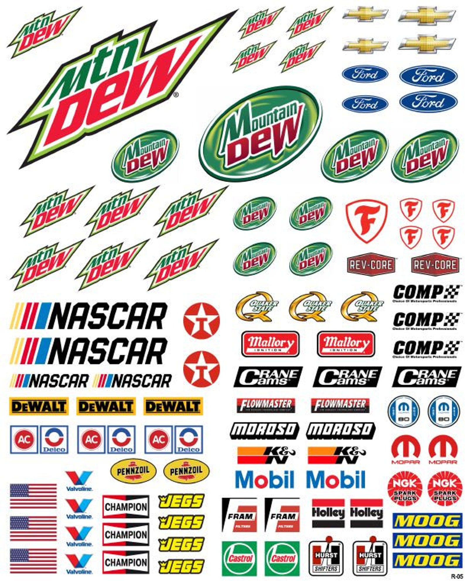 RC Racing Decals set05 for 1/10 1/12 Scale Vehicles Etsy