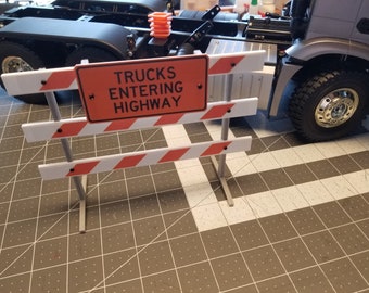 1/14 Scale Type 3 Barricades with Sign