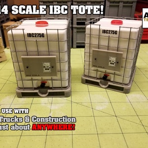 Miniature 275g IBC Tote at 1/14th Scale for RC Construction and Cargo