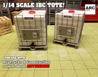 Miniature 275g IBC Tote at 1/14th Scale for RC Construction and Cargo