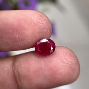 Oval Ruby Gemstone, 3.25ct African Red for Custom Jewelry