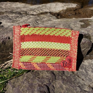 Rope Mini Zip Wallet, Upcycled Wallet, Coin Purse, Card Wallet, Mini Wallet, pequeña bolsa con cremallera