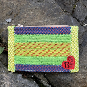 Rope Mini Zip Wallet, Upcycled Wallet, Coin Purse, Card Wallet, Mini Wallet, pequeña bolsa con cremallera