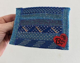 Portefeuille bleu corde, cadeau d'alpiniste, portefeuille recyclé, porte-cartes, mini portefeuille, portefeuille de corde d'escalade à la retraite