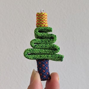 Rock climbing rope tree ornament