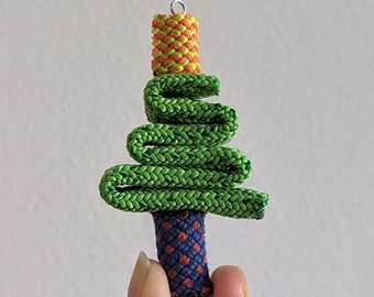 Rock climbing rope tree ornament