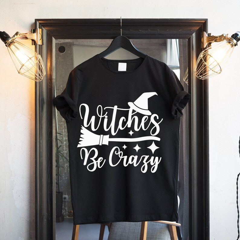 Witches Be Crazy SVG,Funny Witch SVG,Halloween Gift Idea,Funny Halloween svg,Halloween Lover svg,Instant Download for Cricut Design Space. image 4