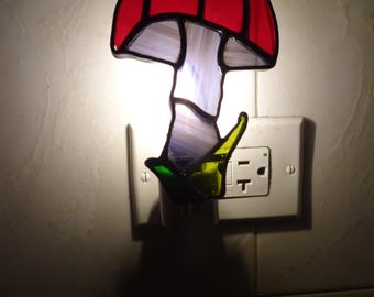 Mystery Color Stained Glass Mushroom Nightlight