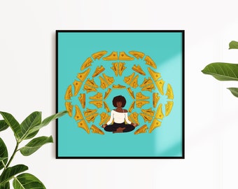 Sneaker Mandala Art Print / Illustration / Wall Art / Home Deco