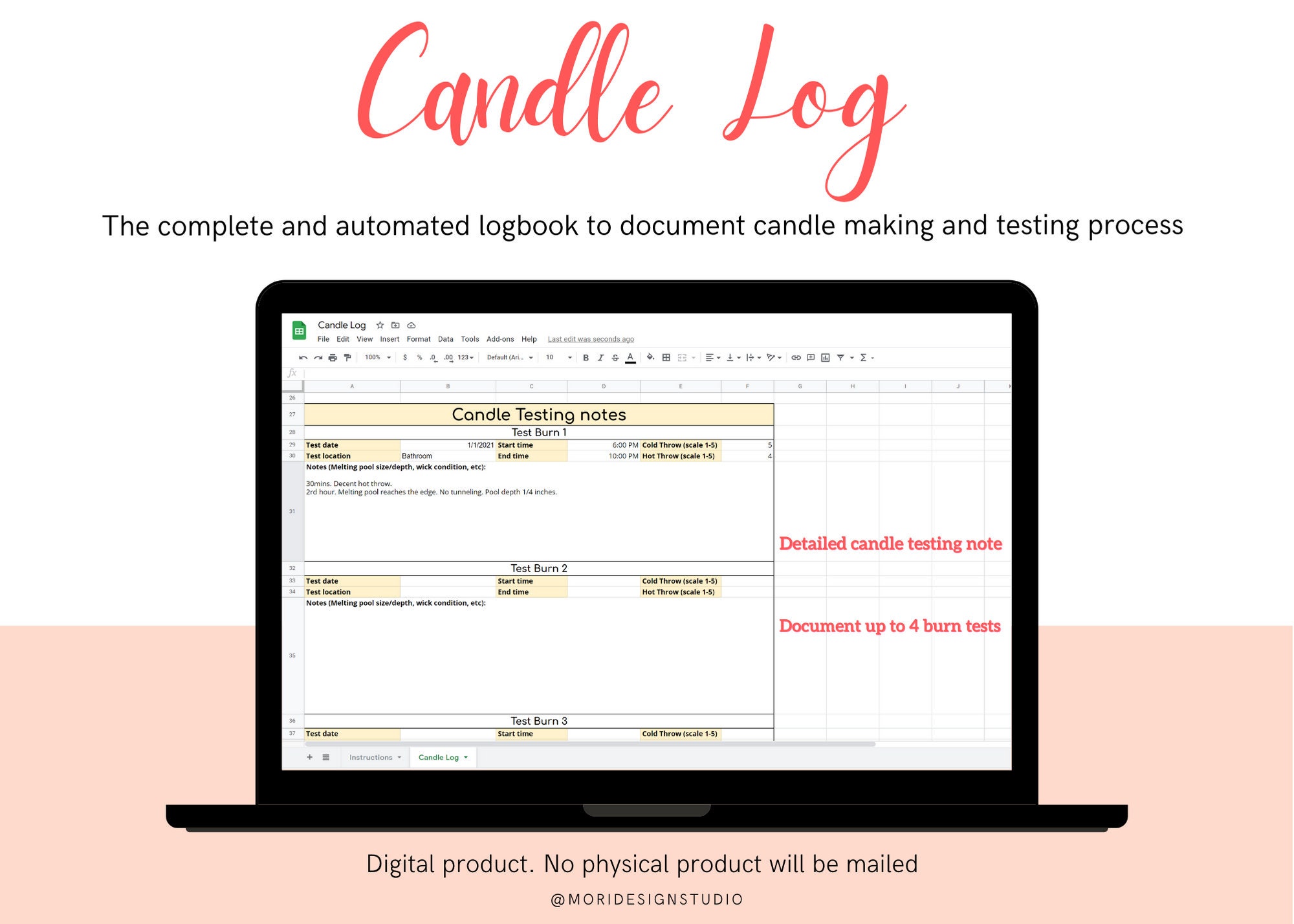 Candle Log Candle Maker Planner Candle Workbook Candle Etsy New Zealand