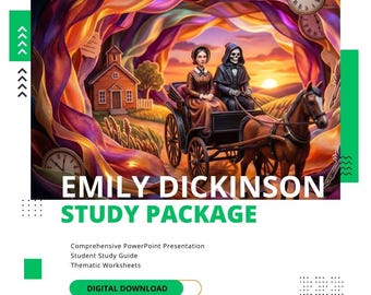 EMILY DICKINSON Poetry Study Pack - PowerPoint Presentation, Study Guide, Worksheets, Essay Prompts - High School ELA Digital Download