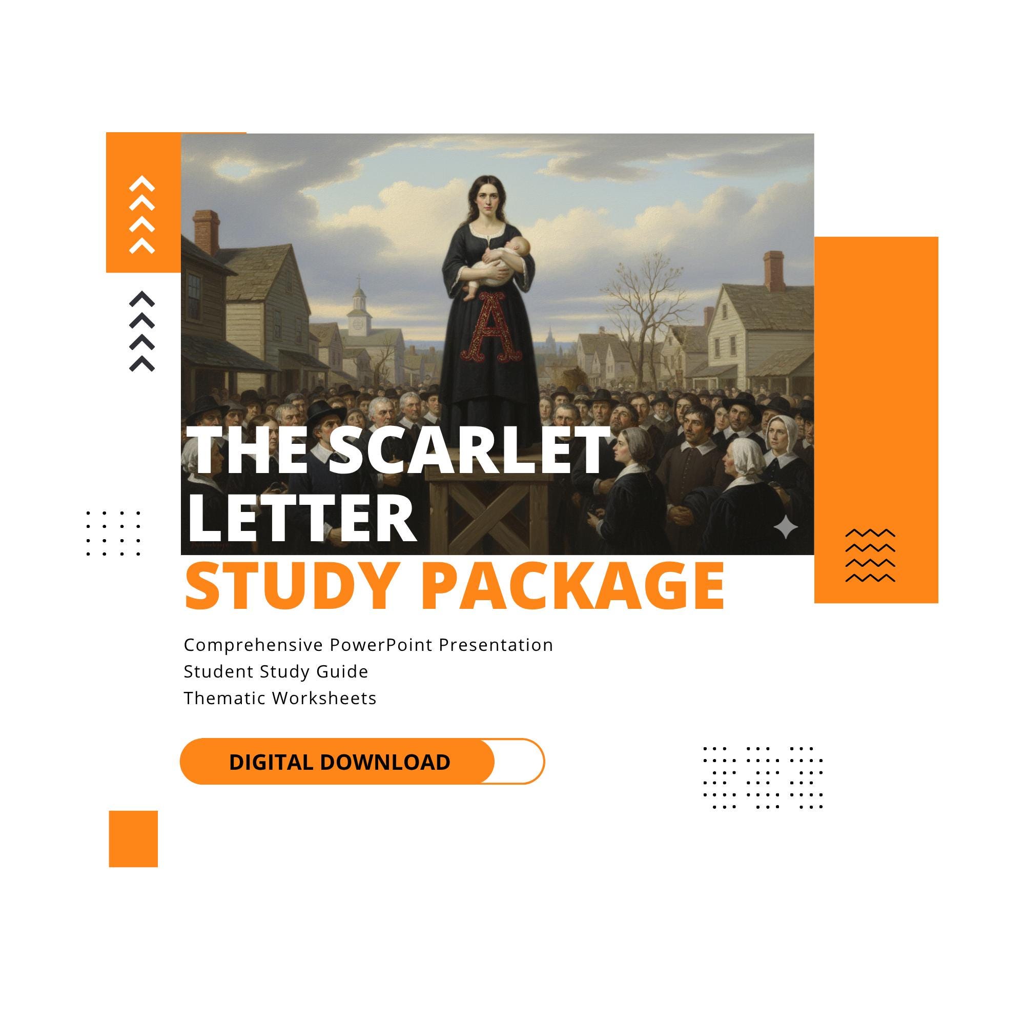 The Scarlet Letter Powerpoint Presentation Pack (digital Download ...