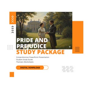 PowerPoint-presentationspaket med Stolthet och fördom (digital nedladdning: Bilder, studiehandledning och arbetsblad)