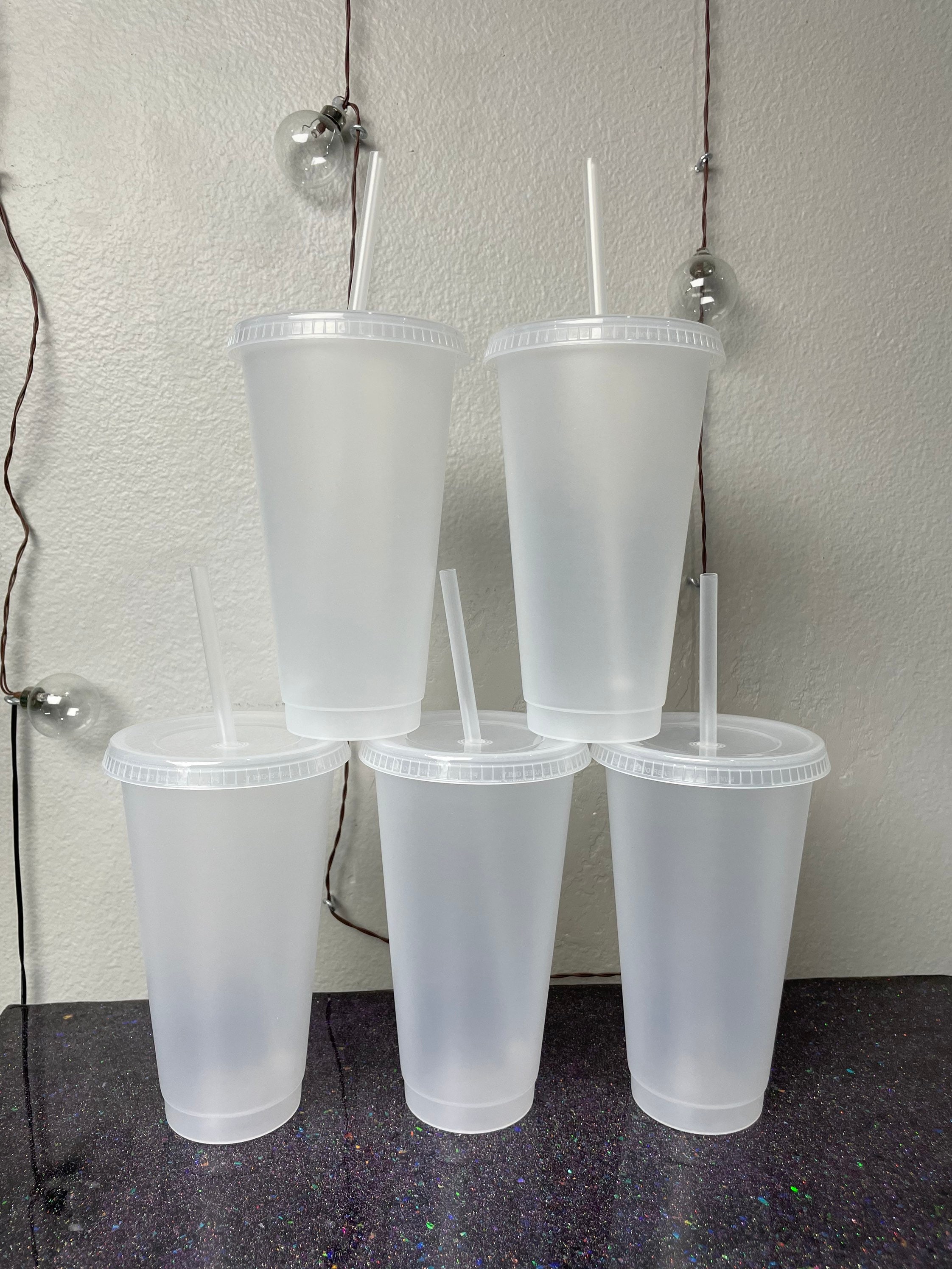 Youngever 7 Sets 4OZ Plastic Parfait Cups, Reusable Plastic