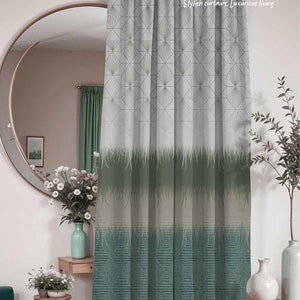 Customized Digital Printed Curtain- Window Treatment, Farmhouse Curtain, Living Room Curtains, Boho Curtain, Blackout Curtain, Home Decor
