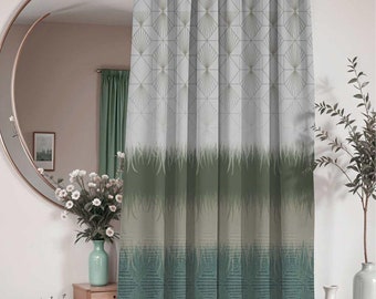 Custom Printed Blackout Curtain: Boho Farmhouse Window Treatment