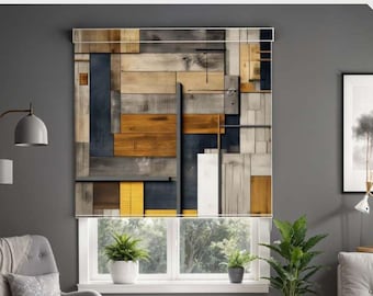 Estor enrollable impreso en 3D: Cortina personalizada para ventanas, decoración para sala de estar