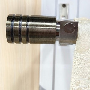 Handmade Antique Brass Curtain Rod Finial: Classic Style, 4-Inch
