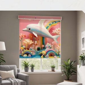 3D Printed Roller Blinds For Living Room- Window Treatments, Blinds for Window, Printed Roller Shade, Custom Roller Blinds,Door Roller Blind
