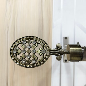 Brass Finials Curtain Pole Ends Rod Antique Metal Finials Decorative Finials For Bedroom Vintage Finials Handmade Finials