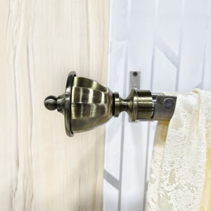 Antique Brass Curtain Rod Finials: Victorian Style, Handcrafted in India