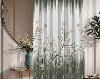 Boho Shabby Chic Tie-Up Curtain: Polyester Gauze Room Divider