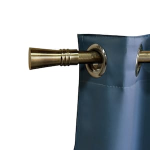 Brass Curtain Rod Finial Pole Antique Metal Finials For Bunkbed Curtain Decorative Finials For Bedroom Mokume rod Handmade Finial